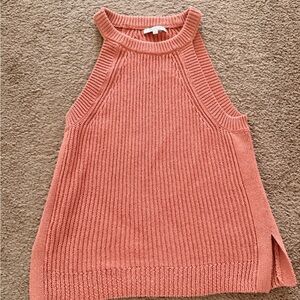Madewell Sleeveless Ribbed Tank in Coral